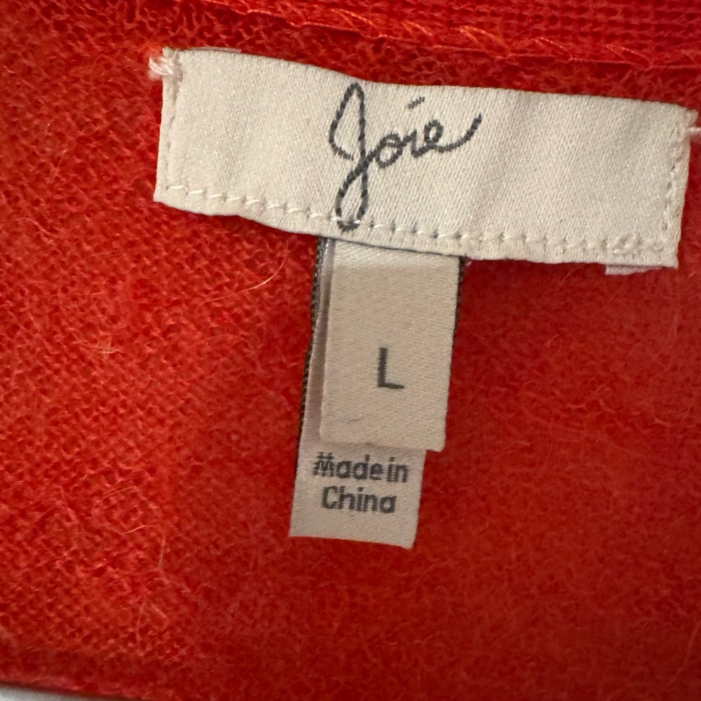 Joie Vibrant Red Knit Cardigan
